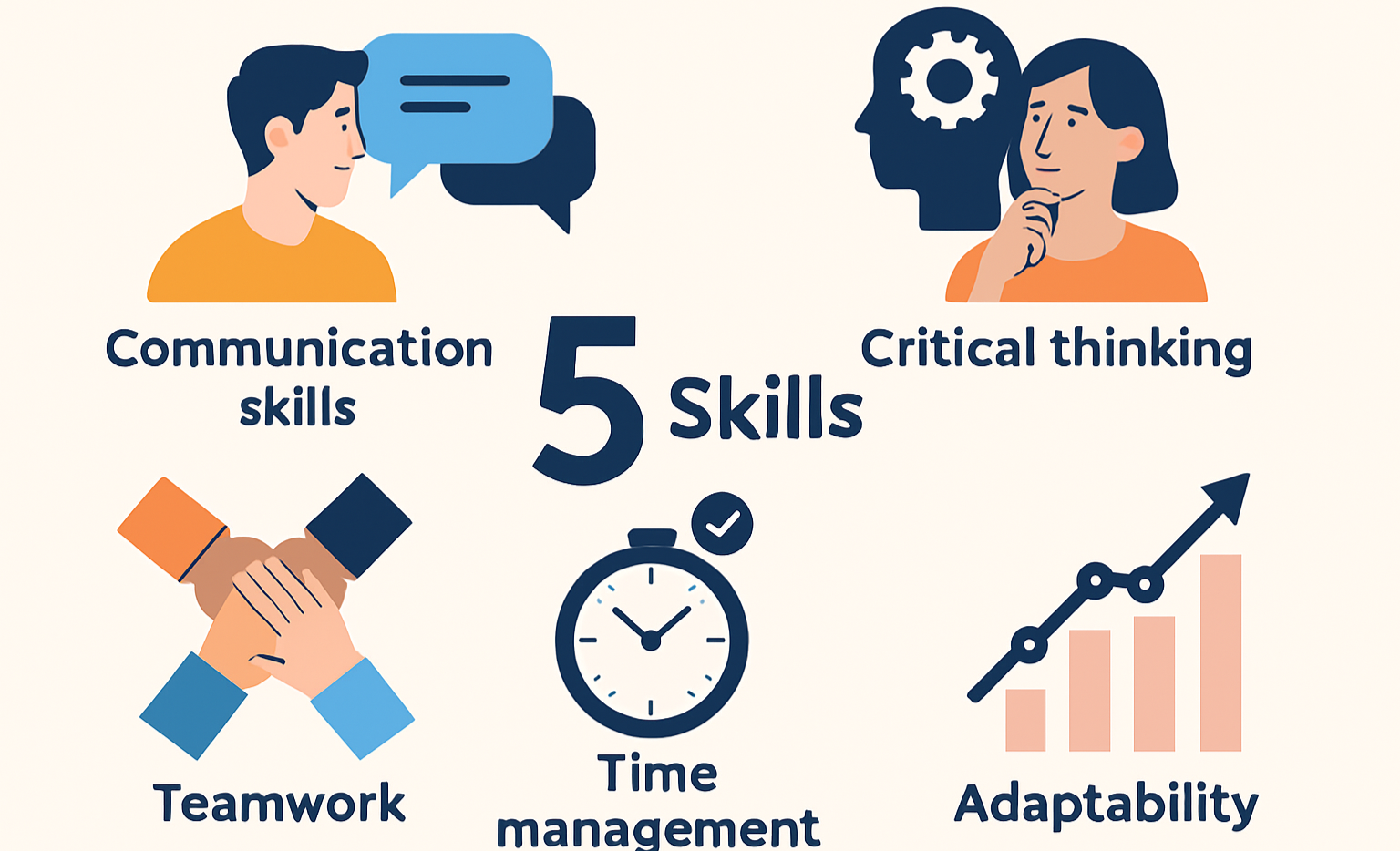 5 مهارات لا غنى عنها في سوق العمل الحديث