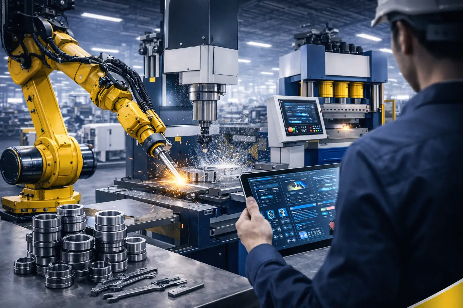  تقنيات التصنيع الحديثة في مصنع المعدات