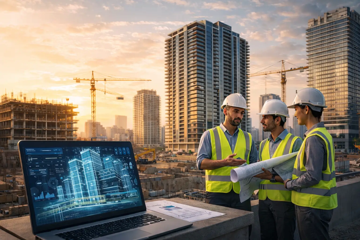 شركة البناء الحديثة: التزام بالجودة والتقنية المتقدمة