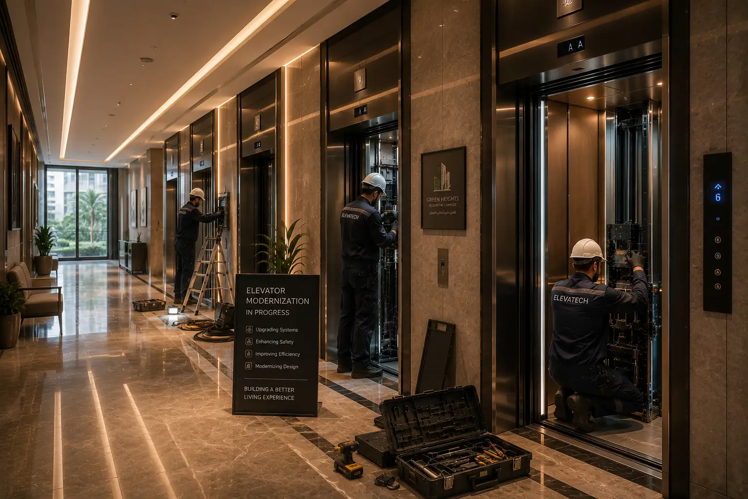 Elevator System Renovation in Residential Complex